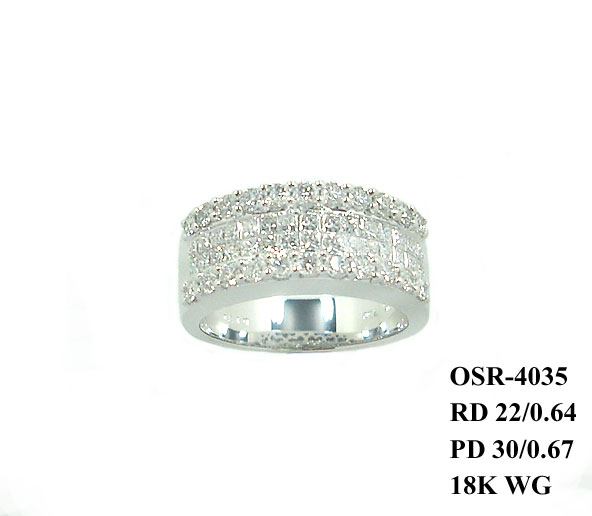  18k White Gold Diamond Ring ( 18k White Gold Diamond Ring)