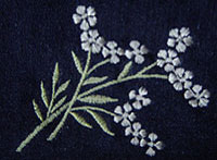  Jeans Embroidery Fabric (Toile de jean Broderie)
