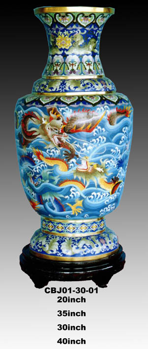  Cloisonne Dragon Vase (Перегородчатая Dragon Вазы)
