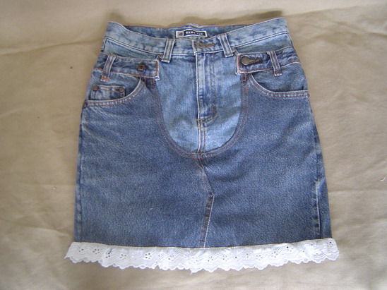  Double Waist Denim Skirt (Двухместные Талия Джинсовая юбка)