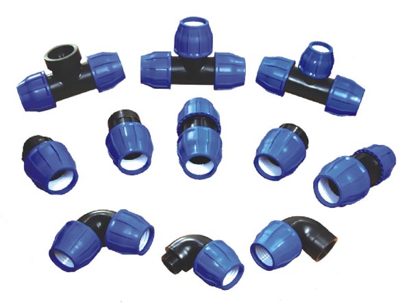  Blue Compression Fittings