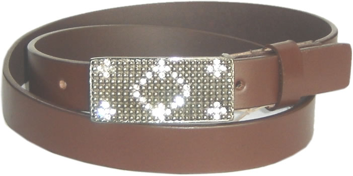  Smooth Plain Belt Ladies Brown (Гладкая равнина Пояс дамы Браун)