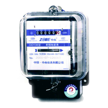  DD108 Long-life Technical Single-phase Watt-hour Energy Mete (DD108 Long-Life-Technische Einphasen-Watt-Stunden Energie Mete)