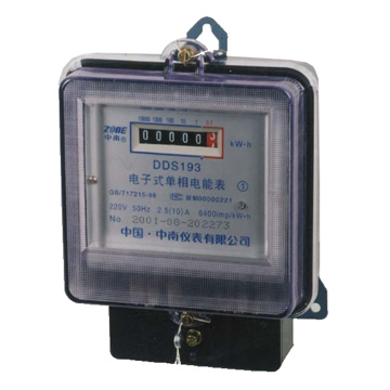  DDS193 Single-phase Electronic Watt-hour Energy Meter (DDS193 Einphasen-Electronic Watt-Stunden Energie Meter)