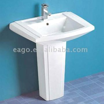  Ceramic Wash Basin with Pedestal (Керамический умывальник, пьедестал)