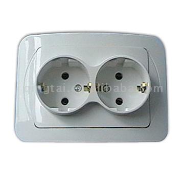  Shucko Double Socket Outlet ( Shucko Double Socket Outlet)