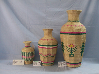 Rush Woven Straw Vase