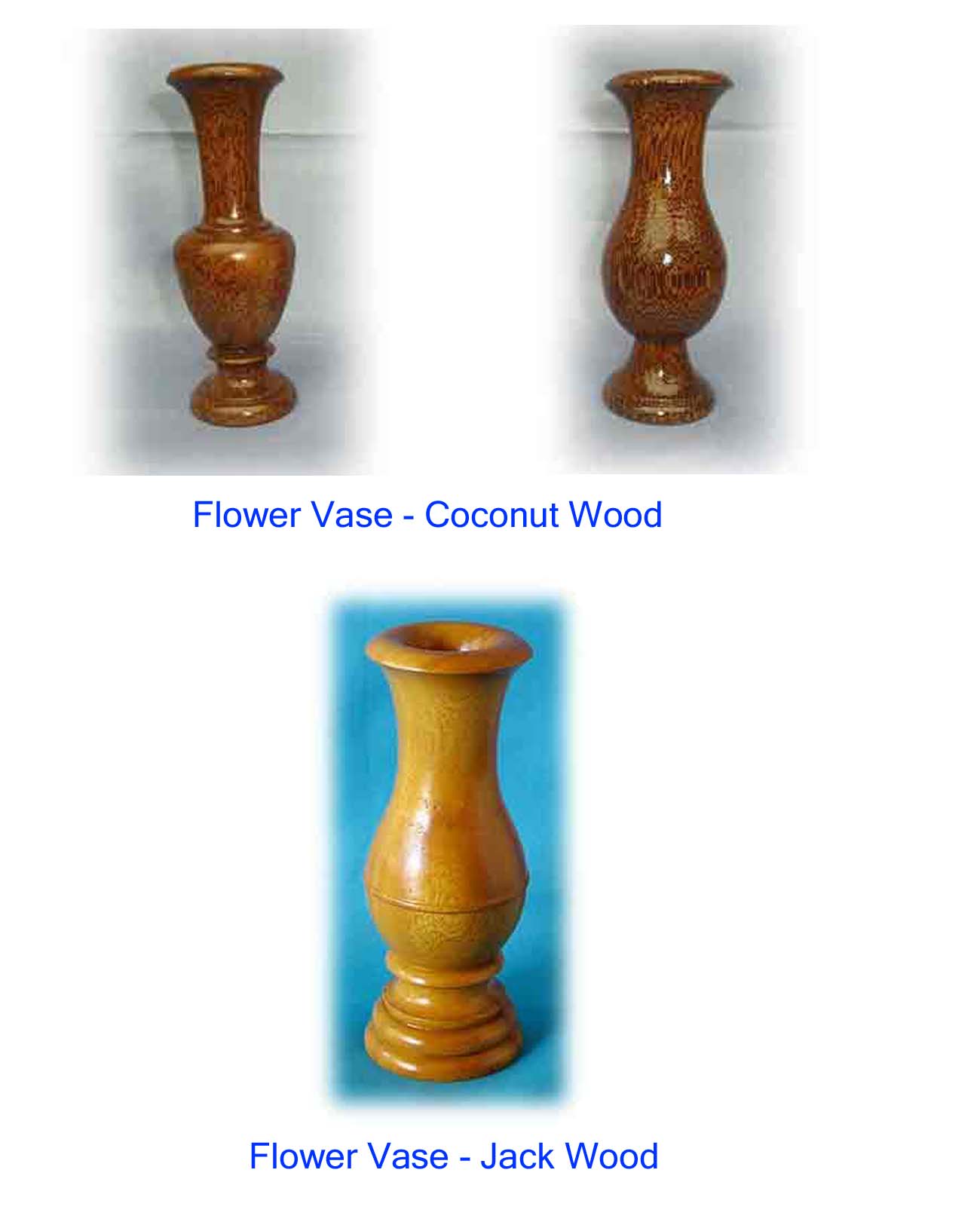 Wooden Flower Vases