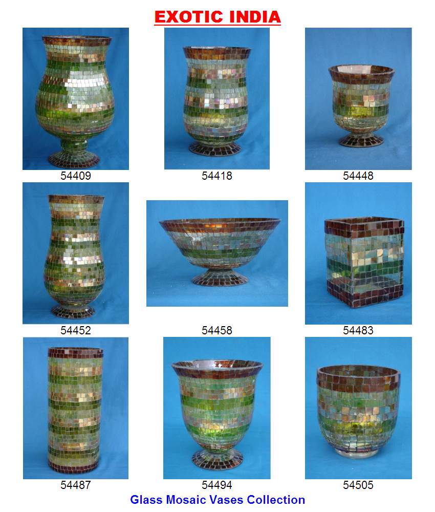 Glass Vases With Mosaic Work (Стеклянные вазы мозаика)