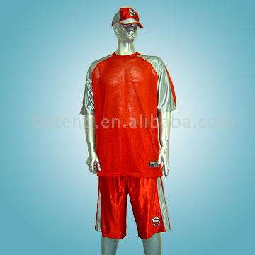 100% Polyester Dazzle and Mesh Football Shirt, Shorts and Cap Set (R#3045)