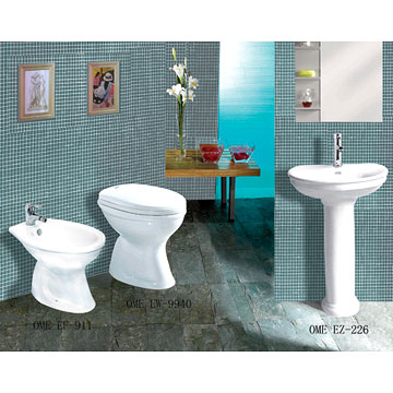 Box Rim Pan & Pedestal Basin & Bidet (Box Rim Pan & Pedestal Basin & Bidet)