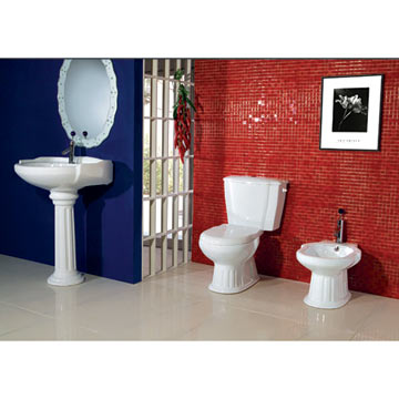 Close-coupled WC, Waschbecken und Bidet Pedestal (Close-coupled WC, Waschbecken und Bidet Pedestal)