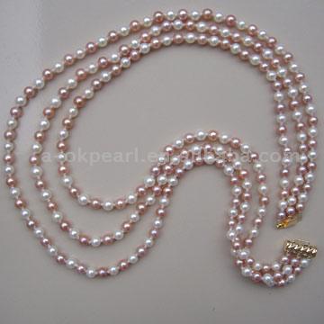  3-Strand Pearl Necklace (3-Strang Perlenkette)