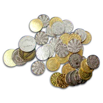  Gold or Silver-Plated Token for Casinos ( Gold or Silver-Plated Token for Casinos)
