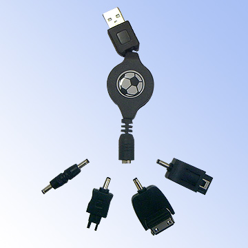Retractable USB-Ladegerät für Handy-Akku (Retractable USB-Ladegerät für Handy-Akku)