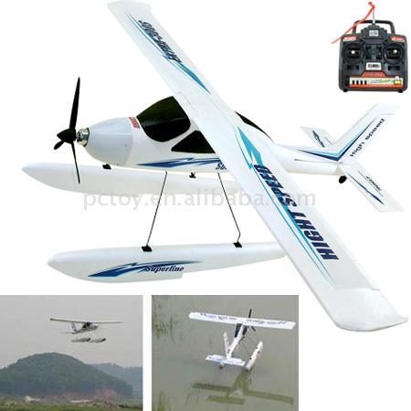  R/C Airplane, Red Crowned Crane with Fly and Sail Functions