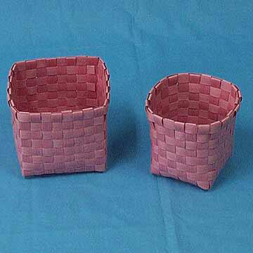  Pink PP Baskets (Sized 12 x 12 x 12cm) ( Pink PP Baskets (Sized 12 x 12 x 12cm))