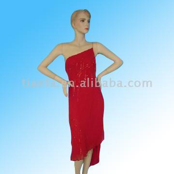  Ladies` 100% Silk Dress With Beads ( Ladies` 100% Silk Dress With Beads)