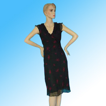  Ladies` 100% Silk Dress ( Ladies` 100% Silk Dress)