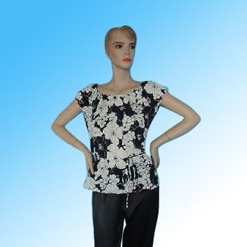  Ladies` Short Sleeve Blouse ( Ladies` Short Sleeve Blouse)
