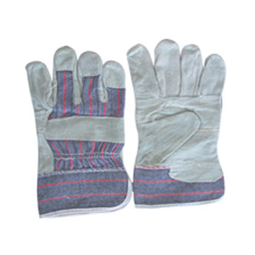  Cotton Striped-Back Pasted Cuff-and-Palm Gloves (Coton à rayures-Back Pasted Les boutons de manchette et-Palm Gants)