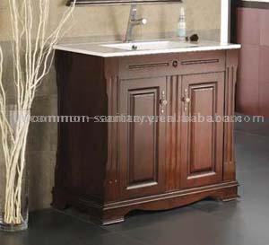  Washbasin with Solid Wooden Cabinet (Waschbecken mit Solid Holzgehäuse)