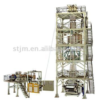  Three Layer Co-Extruded Heat-Shrinkable Blown Film Line (Три слоя Коэкструдированные термоусадочные выдувных пленок линия)