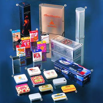  Tin Cigarette Boxes, Wine Boxes (Tin les paquets de cigarettes, caisses de vin)