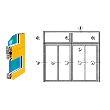  2000 Model Elegant Push-Pull Floor Door (Элегантная модель 2000 Push-Pull этаж дверей)