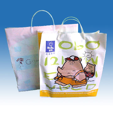  Paper Matt Plastic Handle Bags ( Paper Matt Plastic Handle Bags)