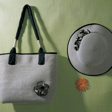  Rayon Raffia Ladies` Handbag and Hat (Rayon Raffia Ladies `sac à main et chapeau)