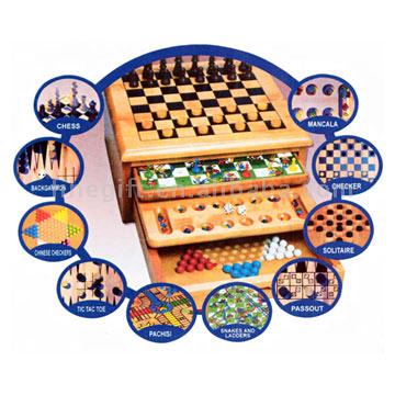  10 In 1 Game Set (Wood) ( 10 In 1 Game Set (Wood))