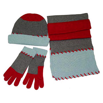 Mütze, Schal und Handschuhe Set (Mütze, Schal und Handschuhe Set)