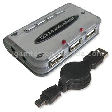  USB 2.0 Audio Sound Card & Hub (USB 2.0 Audio Sound Card & Hub)