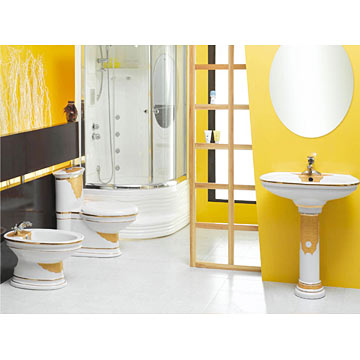  Toilet, Pedestal Basin And Bidet (WC, Waschbecken und Bidet Pedestal)