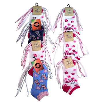  Women`s Boat Socks with Shoelace (Women`s Boat chaussettes avec Shoelace)