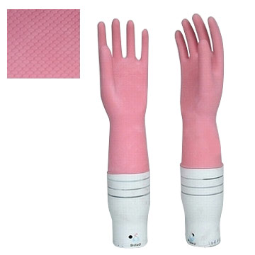 Flocklined Household Gloves (Pink) (Velourisiert Haushalt Handschuhe (Pink))