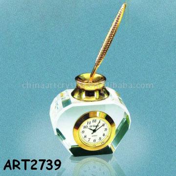  Crystal Ink Pot Clock (Crystal Ink Pot Horloge)