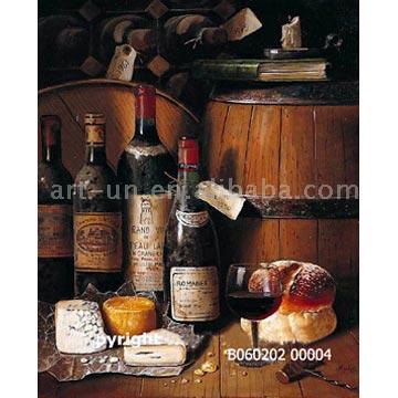  Winebottle Reproduction Oil Painting (Winebottle reproduction peinture à l`huile)