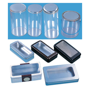  Tin Box with Clear Window on Lid (Tin Box Очистить окно с крышкой)