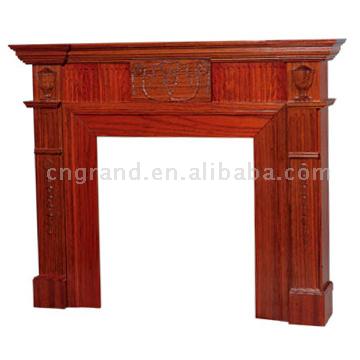  Wooden Mantel (#9706)