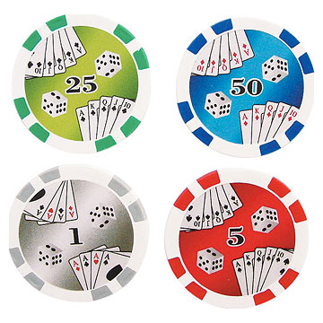  Poker Chips With Stickers