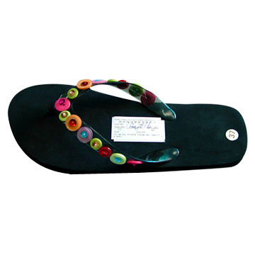  Beaded Thong Slippers ()