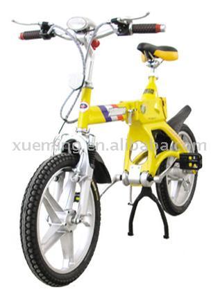  ChainLess Drive Folding Electric Bicycle in Yellow Color (Sans chaîne, promenade en vélo électrique pliant de couleur jaune)