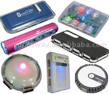  4 / 5 Port USB Hubs,UFO HUB,Flashing HUB,Aluminum HUB (4 / 5 Порт USB-концентраторы, НЛО HUB, мигающий HUB, алюминиевые HUB)