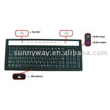  3 in 1 Keyboard With Speaker,Microphone,usb hub ( 3 in 1 Keyboard With Speaker,Microphone,usb hub)