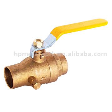  CxC Brass Drainable Ball Valve ( CxC Brass Drainable Ball Valve)