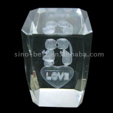  3D Laser Engraving Crystal Decoration (Gravure laser 3D Crystal Décoration)