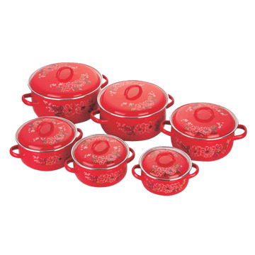  Casserole Pots with Enamel Handles ( Casserole Pots with Enamel Handles)