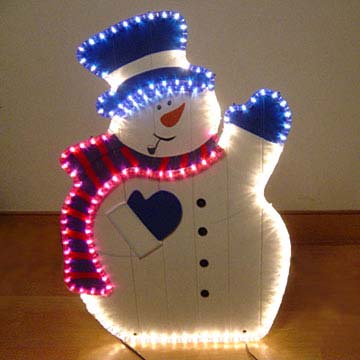  Painted Snowman Rope Lights (Painted Snowman Rope Lights)